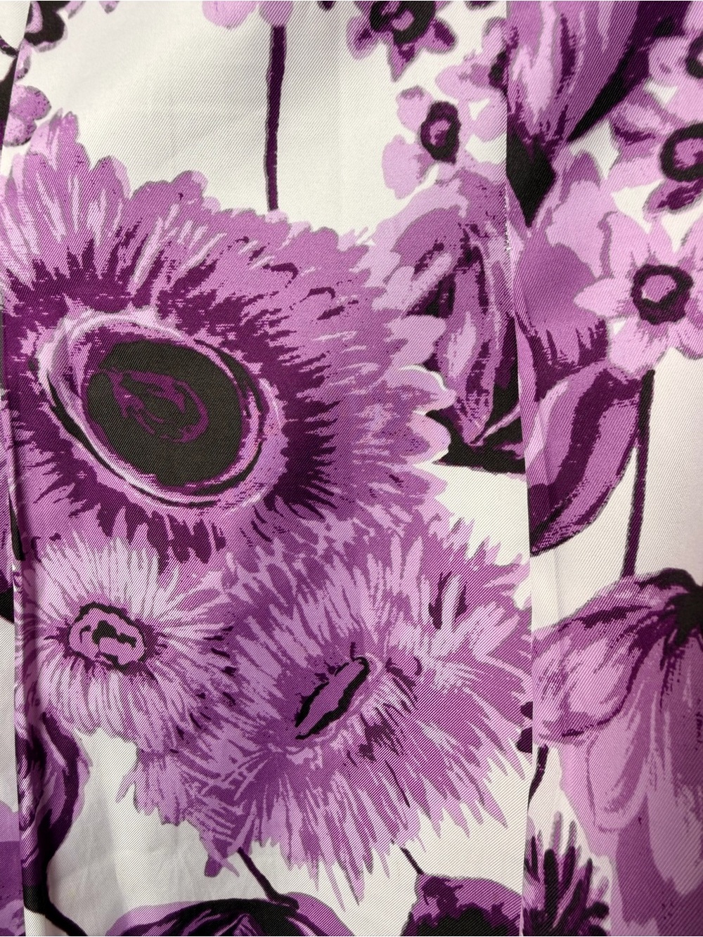 Ann Taylor Purple Floral Pleated Mini Skirt Size 14 EUC - Picture 6 of 6